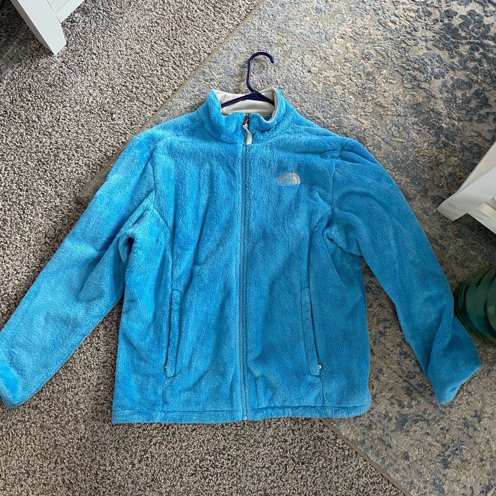 North face fuzzy zip up
